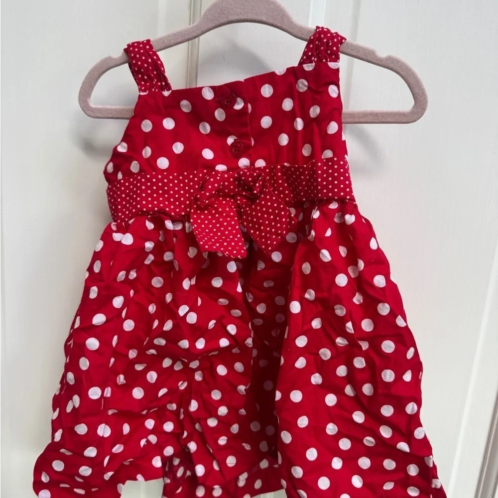 NWOT Blueberi Boulevard 18M Girls Red & White Polka Dot Daisy Formal Dress